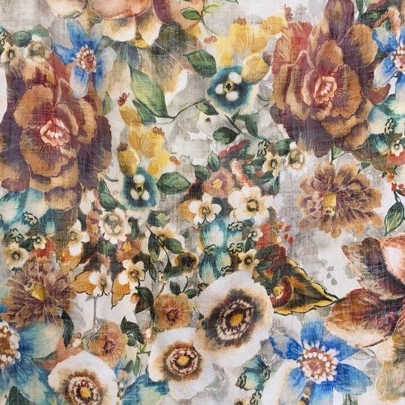 Zara - Vintage Bright Floral A - Line Skirt Size Small - Picture 4 of 10